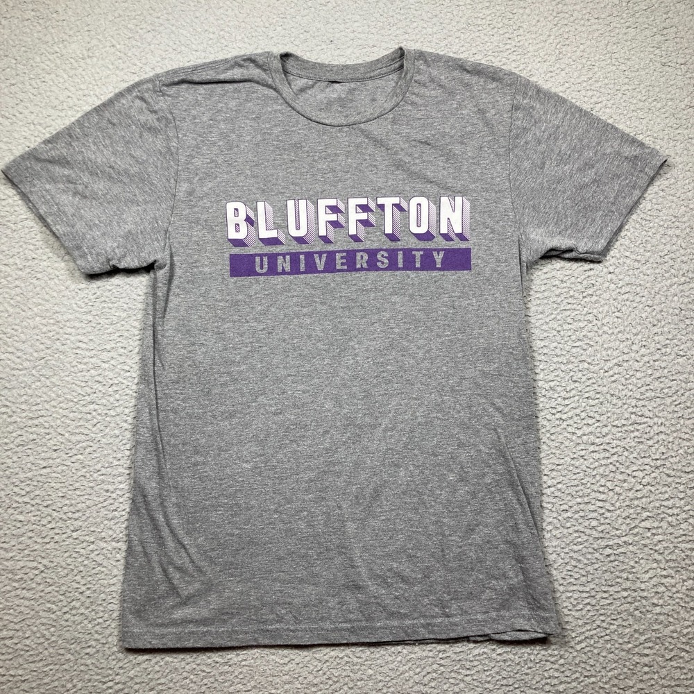 Bluffton University Beavers T Shirt Women's Small Gray Short Sleeve Ohio College